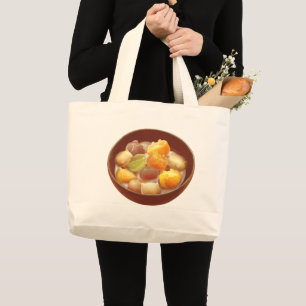 Bolsa Tote Grande Deserto de Batata Doce e Bola de Taro