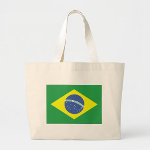Bolsa Tote Grande Design da bandeira de Brasil