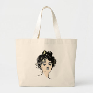 Bolsa Tote Grande Design da cabeça da menina de Gibson