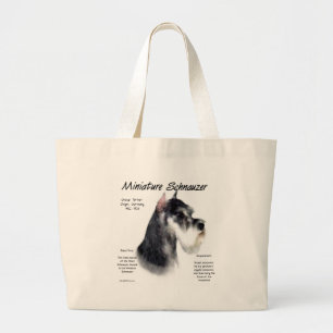 Bolsa Tote Grande Design da história do Schnauzer diminuto