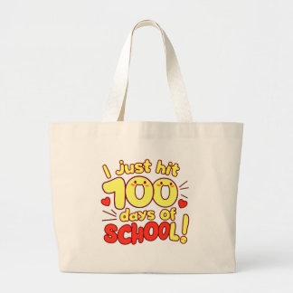 Bolsa Tote Grande design de 100 Dias de Estilo Kawaii Escolar