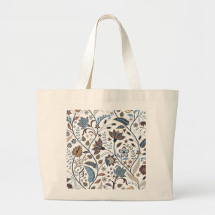 Bolsa Tote Grande Design de Botânica do outono de Verão na Índia