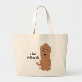 Bolsa Tote Grande Design de Cachorro de Goldendoodle