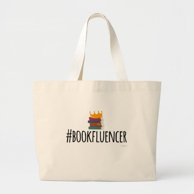 Bolsa Tote Grande Design de Diversão de Leitura do Bookinfluencer da (Frente)