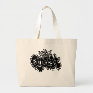 Bolsa Tote Grande Design de Grafite de Rainha