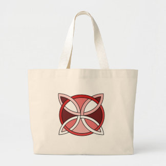 Bolsa Tote Grande Design de Knotwork do céltico - vermelho de