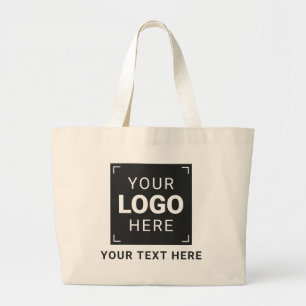 Bolsa Tote Grande Design de Logo e Texto da Marca