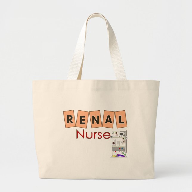 Bolsa Tote Grande Design de máquina renal de Fresenius da enfermeira (Frente)