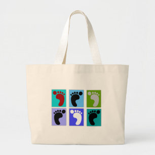 Bolsa Tote Grande Design de Popart dos presentes do Podiatrist dos