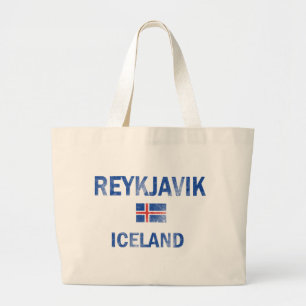 Bolsa Tote Grande Design de Reykjavik Islândia
