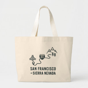 Bolsa Tote Grande Design de Rota de San Francisco para Sierra Nevada