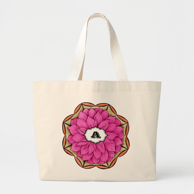 Bolsa Tote Grande Design MAGENTA da POINSÉTIA (Frente)