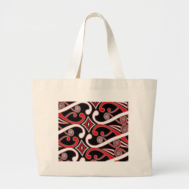 Bolsa Tote Grande design maori (Frente)