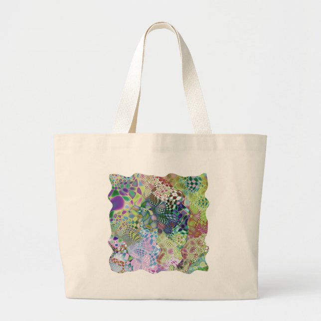 Bolsa Tote Grande design multiabstrato (Frente)