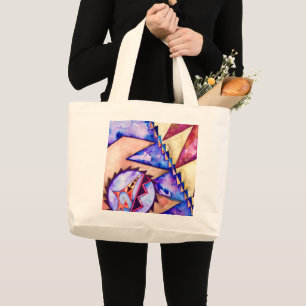 Bolsa Tote Grande Design Tote Bag Moderno Native American Basket
