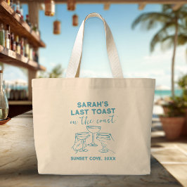 Bolsa Tote Grande Despedida de Solteira Personalizada Último Brinde