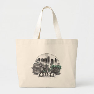 Bolsa Tote Grande Detroit City Michigan USA