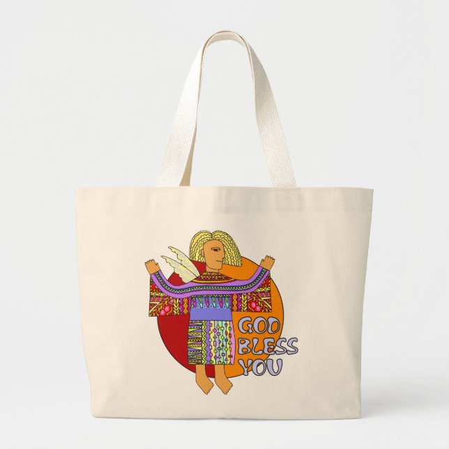 Bolsa Tote Grande Deus abençoe (Frente)