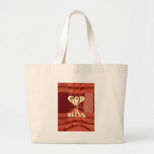 Bolsa Tote Grande Deus Abençoe a Arte Impressa