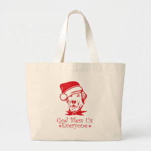 Bolsa Tote Grande deus abençoe de Natal