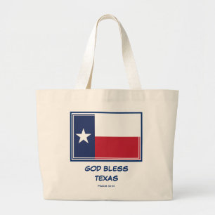 Bolsa Tote Grande DEUS ABENÇOE O TEXAS Bandeira Patriótica do Texano