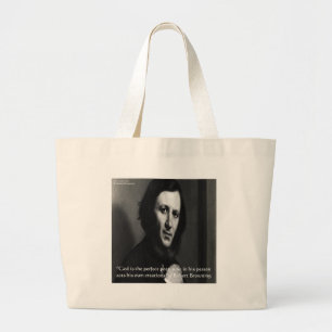 Bolsa Tote Grande Deus é o poeta perfeito, Robert Browning