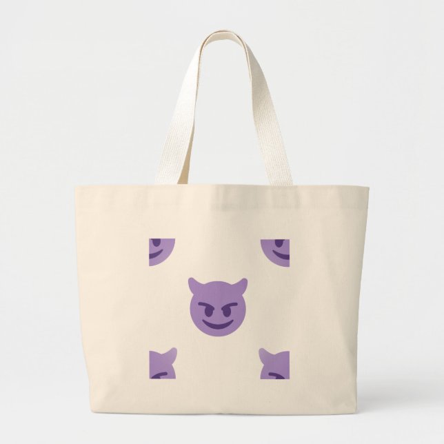 Bolsa Tote Grande devil emoji (Frente)
