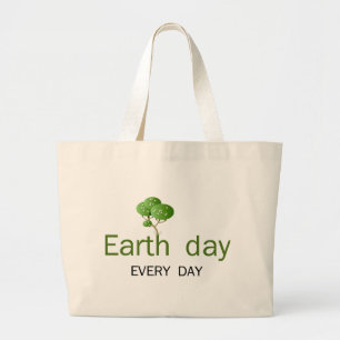 Bolsa Tote Grande Dia da Terra cada dia!