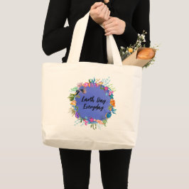 Bolsa Tote Grande Dia da Terra Oceano Azul, Saco de Toia do Dia a Di