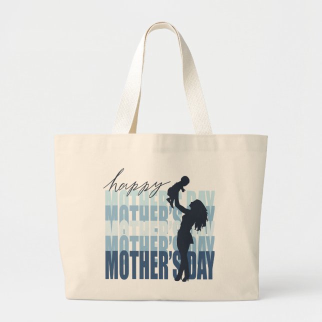 Bolsa Tote Grande Dia de as mães clássico TOTE BAG (Frente)