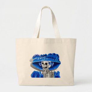 Bolsa Tote Grande Dia De Los Muertos Calavera - Crânio de açúcar em 