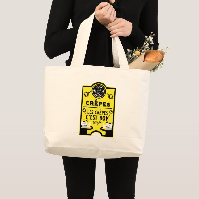Bolsa Tote Grande Dia de Pancake na Terça-feira (Frente (produto))