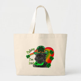 Bolsa Tote Grande Dia de São Patrício Affenpinscher