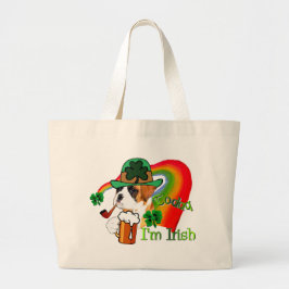 Bolsa Tote Grande Dia de São Patrício de Cachorro Boxer