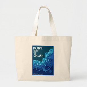 Bolsa Tote Grande Dia Mundial do Oceano