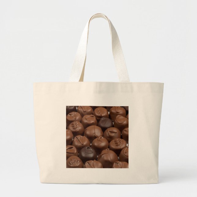 Bolsa Tote Grande Diga isso com Chocolate! (Frente)