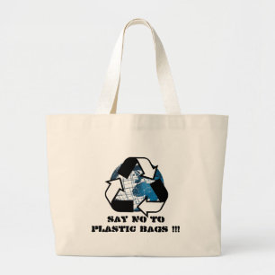 Bolsa Tote Grande Diga NÃO aos sacos de plástico!!!