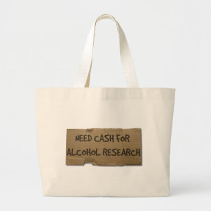 Bolsa Tote Grande Dinheiro da necessidade para a pesquisa do álcool