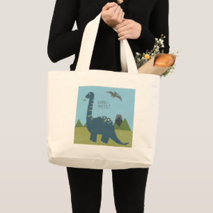 Bolsa Tote Grande Dino-mite Dinossaur