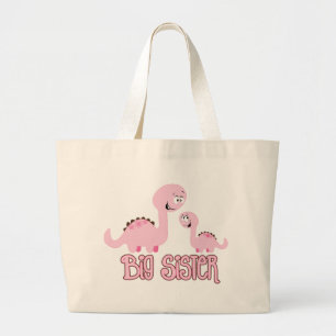 Bolsa Tote Grande Dinossaur Big Sister
