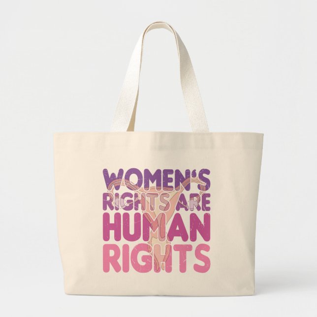Bolsa Tote Grande Direitos das mulheres são direitos humanos | Pró-e (Frente)