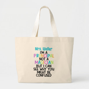 Bolsa Tote Grande Diretor Personalizado de volta à escola Engraçado