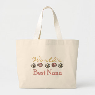 Bolsa Tote Grande Disies e Rosas Melhores Camisetas da Nana