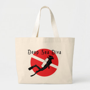 Bolsa Tote Grande Diva do mar profundo