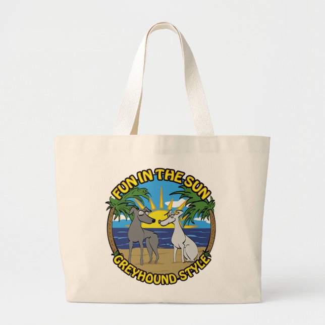 BOLSA TOTE GRANDE DIVERSÃO AO SOL ESTILO GREYHOUND (Frente)