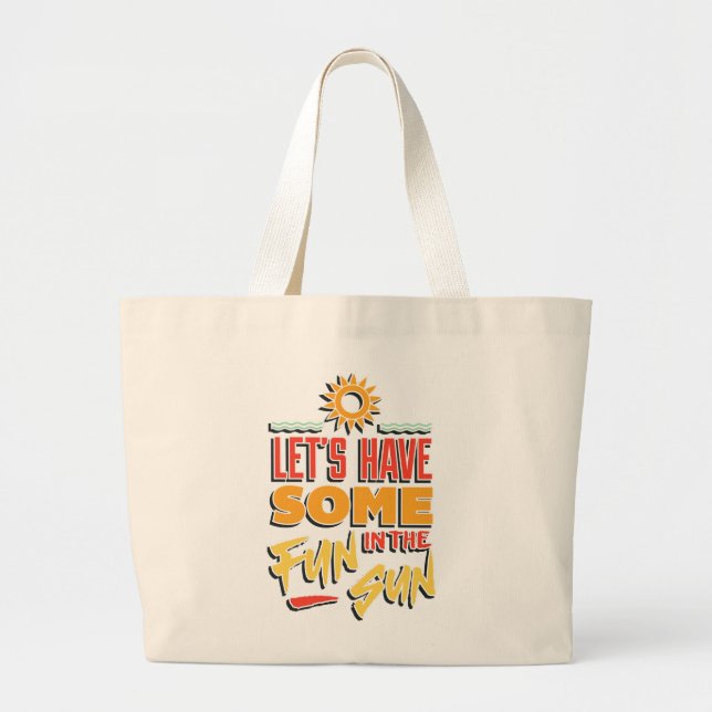 Bolsa Tote Grande Diversão de Verão (Frente)