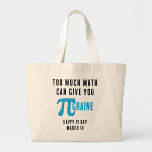 Bolsa Tote Grande Diversão DEMASIADO Pi Day