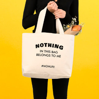 Bolsa Tote Grande Diversão Mamãe SMS Momlife Bold Typografia Present