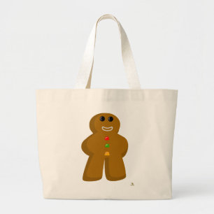 Bolsa Tote Grande Diversão no Jogo de Gingerbread Meeple Natal Arte