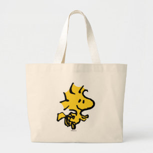 Bolsa Tote Grande Divertimento e flores do Snoopy & Woodstock